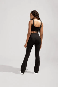 Supersculpt™ Flared Leggings With Pockets - Black -Quality Sport Wear 1724 OPF9332 Edit