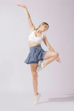 Pirouette Tiered Skort - Blue Mist -Quality Sport Wear 24 OPF4706 Edit