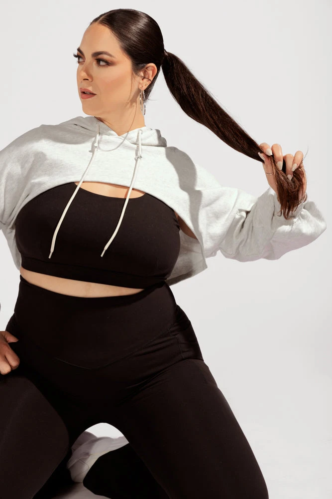 Cloud Shruggie - White Heather 1 Cloud Shruggie - White Heather