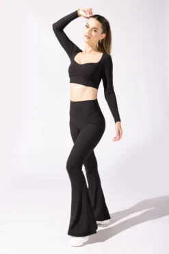 Supersculpt™ Bell Bottom With Pockets - Black -Quality Sport Wear 30 OPF0011