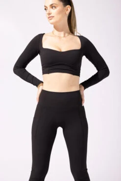 Supersculpt™ Bell Bottom With Pockets - Black -Quality Sport Wear 36 OPF0043
