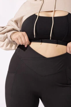 Crisscross Hourglass® Bell Bottom With Pockets - Black -Quality Sport Wear 7 OPF9418