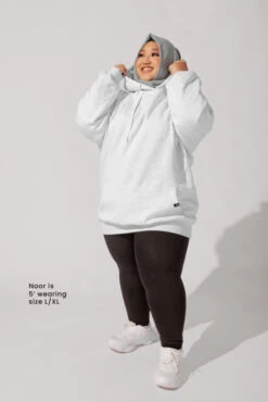 Long Cloud Hoodie - Light Heather Grey 14 Long Cloud Hoodie - Light Heather Grey -Quality Sport Wear 8