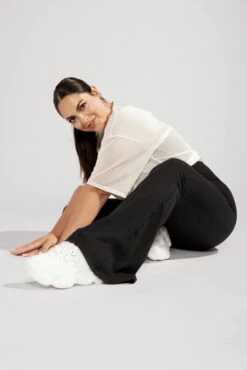 Supersculpt™ Flared Leggings With Pockets - Black -Quality Sport Wear 992 OPF8600 Edit