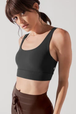 Adventure Scoop Bra (Ribbed) - Charcoal -Quality Sport Wear ADVENTURERIBBEDSCOOPBRA CHARCOAL 1040R 0015 Edit 1