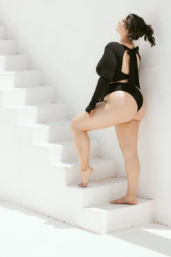 Low Tide Super Cheeky Bikini Bottom - Black Rib -Quality Sport Wear ArleneOutfit3 42923 Edit e6cf805c d79a 4858 9107 a8a23b6cdd3f