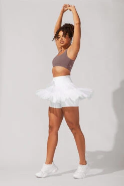 Pirouette Tiered Skort - Cool White -Quality Sport Wear AysiaOutfit11 39007 Edit