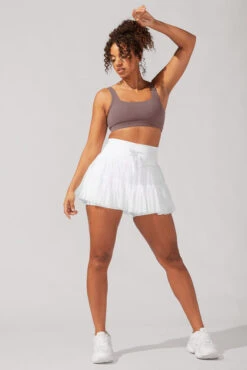 Pirouette Tiered Skort - Cool White -Quality Sport Wear AysiaOutfit11 39041 Edit