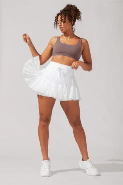 Pirouette Tiered Skort - Cool White -Quality Sport Wear AysiaOutfit11 39054 Edit