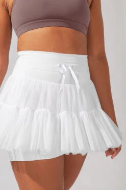 Pirouette Tiered Skort - Cool White -Quality Sport Wear AysiaOutfit11 39087 Edit