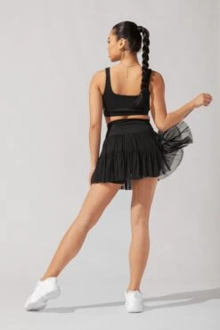Pirouette Tiered Skort - Black -Quality Sport Wear AysiaOutfit4 37643 Edit