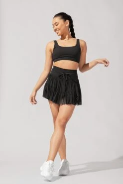 Pirouette Tiered Skort - Black -Quality Sport Wear AysiaOutfit4 37669 Edit