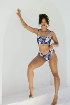 Low Tide Super Cheeky Bikini Bottom - Blue Palm -Quality Sport Wear AysiaOutfit4 43790 Edit