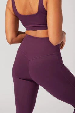 Crisscross Hourglass® Flared Leggings With Pockets - Winter Plum -Quality Sport Wear AysiaOutfit7 38449 Edit