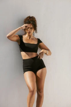 Sand Dollar Surf Shorts With Pockets - Black Rib -Quality Sport Wear AysiaOutfit7 44858 Edit