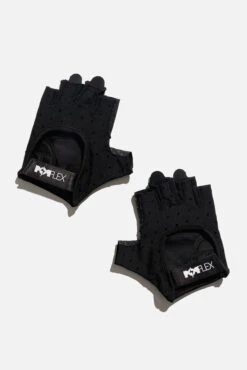 Luxe Mesh Training Gloves - Black Dot -Quality Sport Wear BF PF Black PokaDot Mesh Glove Top