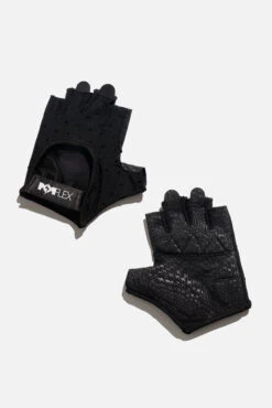 Luxe Mesh Training Gloves - Black Dot -Quality Sport Wear BF PF Black PokaDot Mesh Gloves Alternating