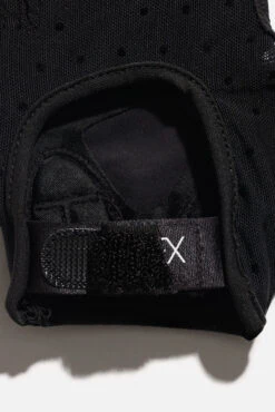 Luxe Mesh Training Gloves - Black Dot -Quality Sport Wear BF PF Black PokaDot Mesh Gloves Velcro Detail