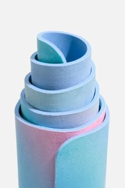 Super Wide 32” Vegan Suede Yoga Mat - Holographic -Quality Sport Wear BF PF Holographic YogaMat Standing Detail