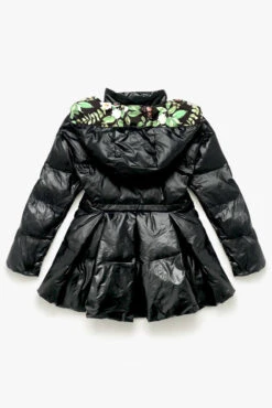 Pearl Peplum Puffer Jacket - Black 19 Pearl Peplum Puffer Jacket - Black -Quality Sport Wear BF PF Pearl Puffer Coat Black Back Edit