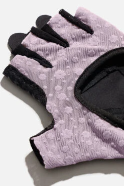 Luxe Mesh Training Gloves - Dusty Mauve Florals -Quality Sport Wear BF PF Pink Floral Mesh Gloves Pattern Detail Edit