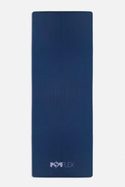 CloudCushion Vegan Suede Yoga Mat - Blue Jungle 0.5” Thick -Quality Sport Wear BF PF Thick Yoga Mat Blue Jungle Flat Back Edit 1