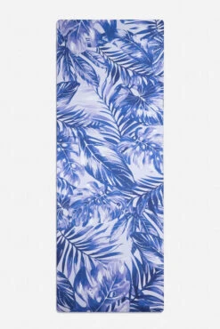 CloudCushion Vegan Suede Yoga Mat - Blue Jungle 0.5” Thick -Quality Sport Wear BF PF Thick Yoga Mat Blue Jungle Flat Edit 1