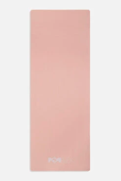 CloudCushion Vegan Suede Yoga Mat - Mandarin Hypnosis 0.5” Thick -Quality Sport Wear BF PF Thick Yoga Mat Pink Floral Flat Back Edit 2