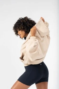 Zip Cloud Hoodie - Sand -Quality Sport Wear Basics 083