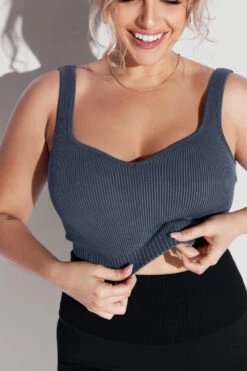 Be My Sweetheart Seamless Crop Top - Vintage Indigo 12 Be My Sweetheart Seamless Crop Top - Vintage Indigo -Quality Sport Wear BeMySweetheartCropTop vintageindigo SSShorts Black 0986 Edit