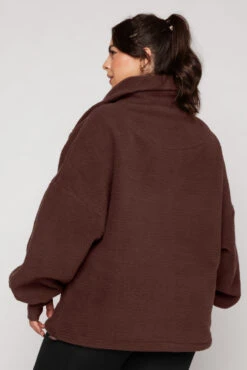 Big Hug Fleece Half Zip Sweater - Chocolate -Quality Sport Wear BigHugFleeceHalfZipSweater Chocolate E1020 02683 Edit