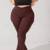Crisscross Hourglass® Flared Leggings With Pockets - French Roast