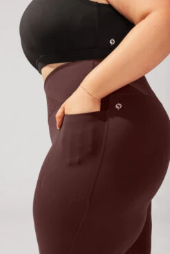 Crisscross Hourglass® Flared Leggings With Pockets - French Roast -Quality Sport Wear BrookeOutfit4 38257 Edit