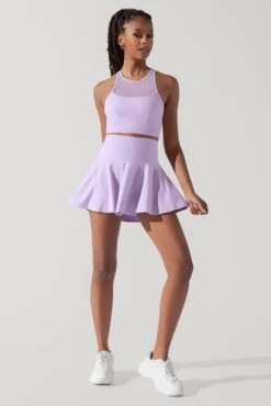 Celeste Mesh Crop Bralette - Digital Lavender -Quality Sport Wear CelesteMeshBralette DigitalLavender 1035 1091 Edit