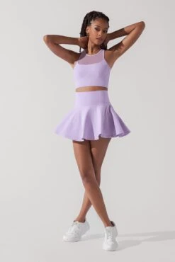 Celeste Mesh Crop Bralette - Digital Lavender -Quality Sport Wear CelesteMeshBralette DigitalLavender 1035 1095 Edit