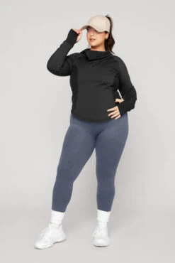 Chasing Pavements Mockneck Pullover - Black -Quality Sport Wear ChasingPavementsLongSleeveRunningTop Black B1003 03492 Edit