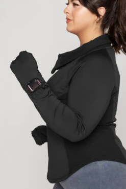 Chasing Pavements Mockneck Pullover - Black -Quality Sport Wear ChasingPavementsLongSleeveRunningTop Black B1003 03549 Edit