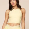 Cleo Corset Crop Bralette - Buttercream