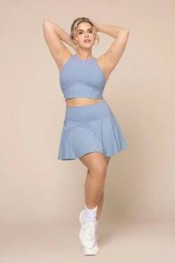 Cleo Corset Crop Bralette - Blue Storm -Quality Sport Wear CleoCropBralette A1003 SupersculptTwirlSkort BlueStorm H1005 03209