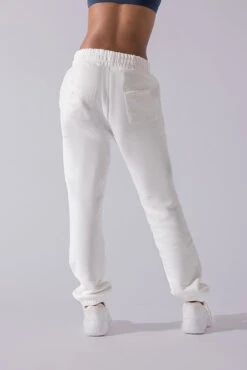Cloud Rollover Sweatpant - White -Quality Sport Wear Cloud Sweatpants White 3033 0070