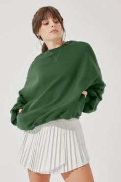Cloud Crewneck Sweater - Fern Green -Quality Sport Wear CloudCrewSweater FernGreen E1015 4324 Edit Edit