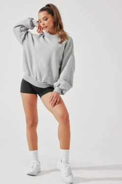 Cloud Crewneck Sweater - Heather Grey -Quality Sport Wear CloudCrewSweater HeatherGrey E1015 4153 Edit