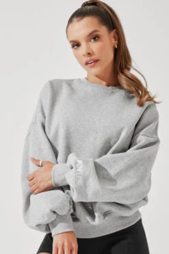 Cloud Crewneck Sweater - Heather Grey -Quality Sport Wear CloudCrewSweater HeatherGrey E1015 4169 Edit