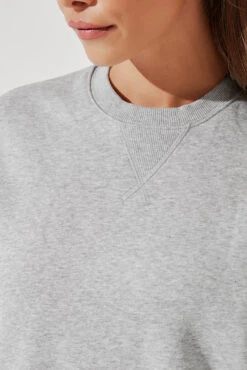 Cloud Crewneck Sweater - Heather Grey -Quality Sport Wear CloudCrewSweater HeatherGrey E1015 4201 Edit