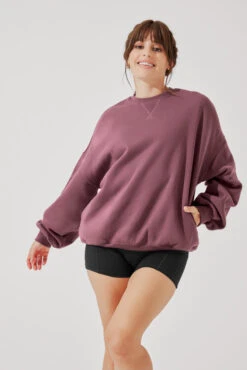 Cloud Crewneck Sweater - Merlot -Quality Sport Wear CloudCrewSweater Merlot E1015 4531 Edit