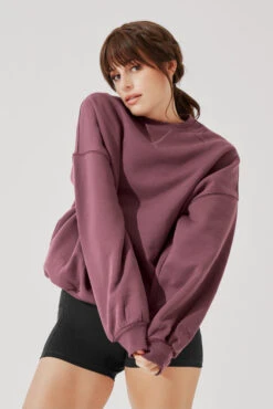 Cloud Crewneck Sweater - Merlot -Quality Sport Wear CloudCrewSweater Merlot E1015 4547 Edit