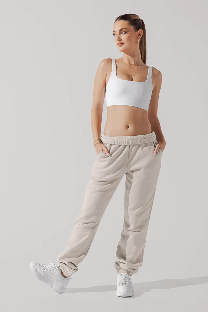 Cloud Rollover Sweatpant - Seashell 3 Cloud Rollover Sweatpant - Seashell - Image 3
