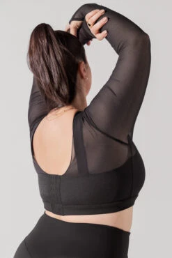 Coquette Long Sleeve Mesh Bra - Black -Quality Sport Wear CoquetteLongSleeveMeshBra Black 1032 0067 Edit