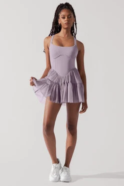 Corset Pirouette Dress - Dusty Mauve -Quality Sport Wear CorsetPirouetteDress DustyMauve F1000 0002 Edit
