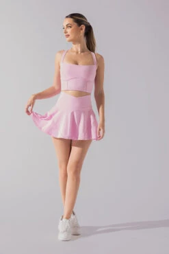 Crisscross Hourglass® Twirl Skort - Bubblegum -Quality Sport Wear Daphne Corset Crop Top Bubblegum 1047 1794 Editcopy